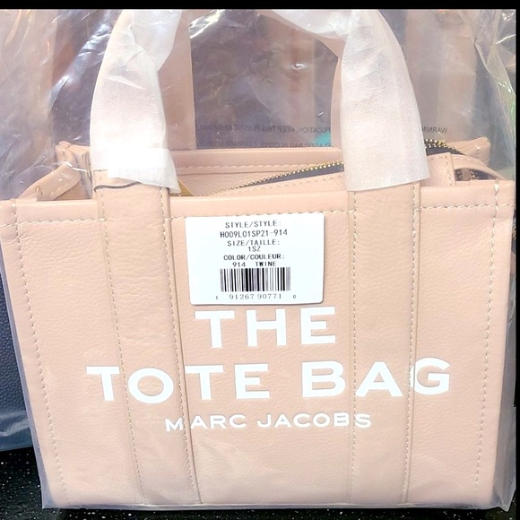 Marc Jacobs Handbags - Authentic Marc Jacobs THE LEATHER MINI TOTE BAG twine color